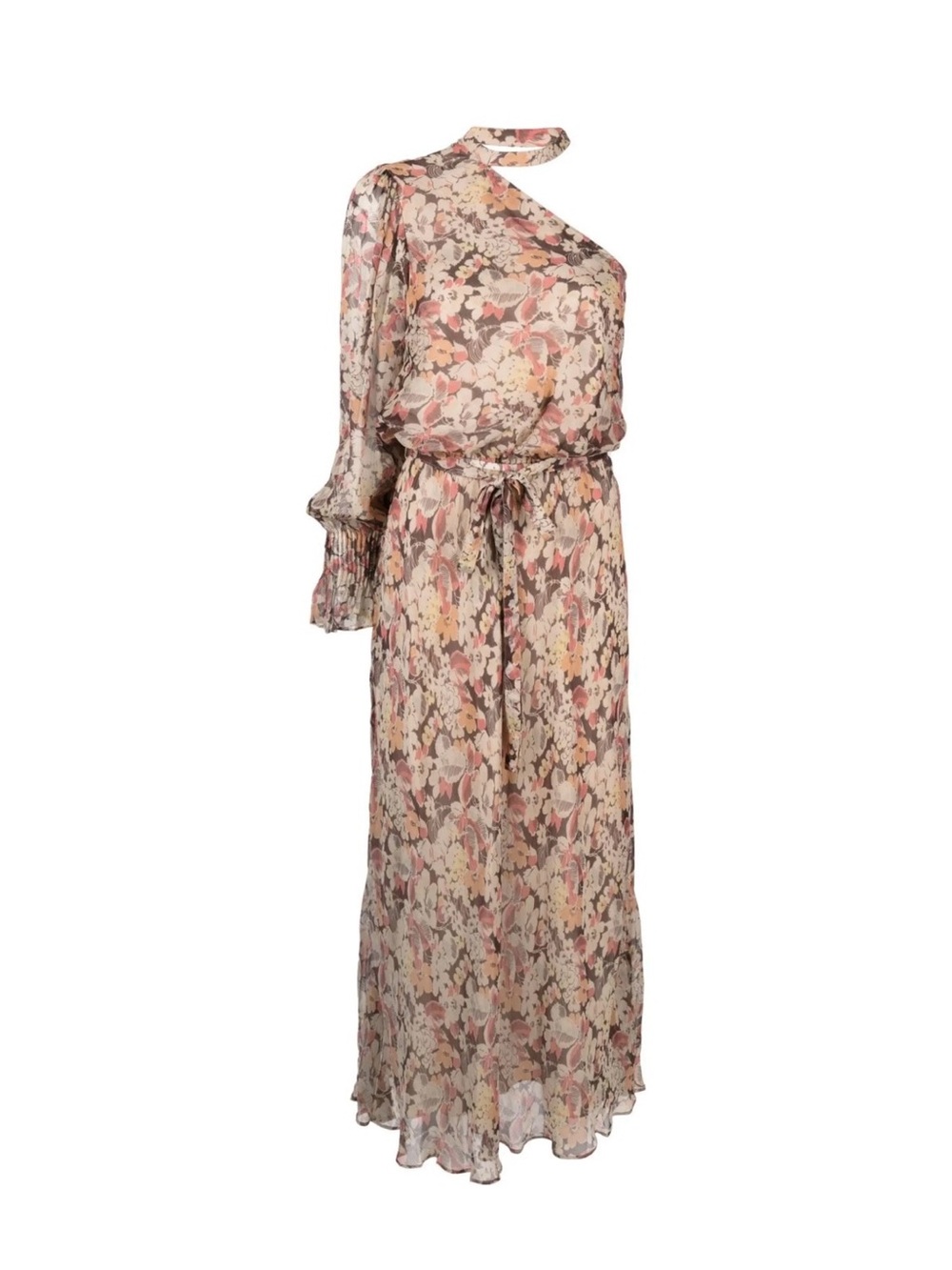 Ralph Lauren Multi-Color Floral One-Shoulder Maxi Dress